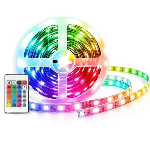 Tira LED 3528 RGB con fuente y control (5 m) LED-83108
