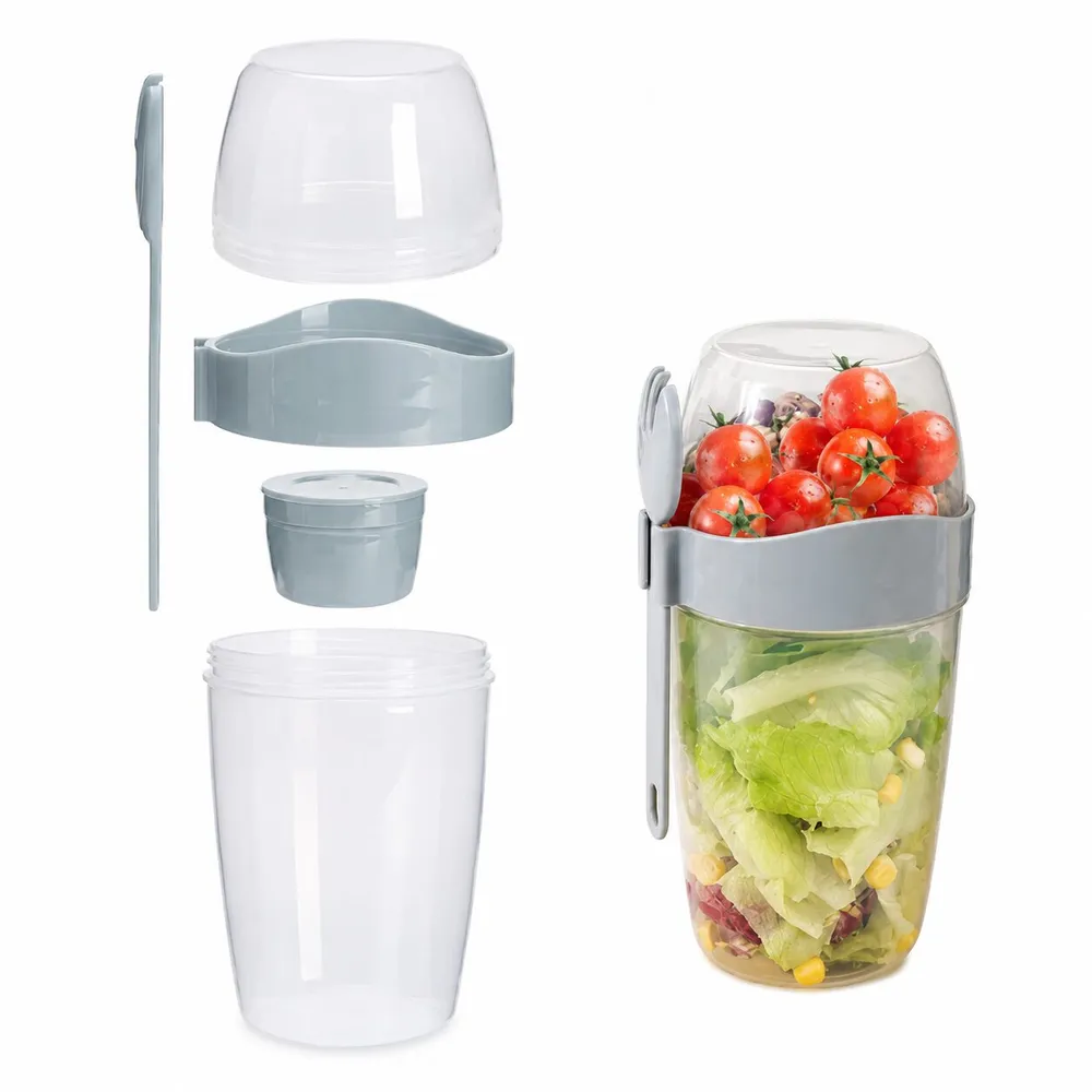 Lunchera vaso para yogurt y ensaladas grande H-727
