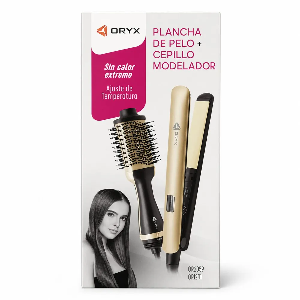 Set cepillo secador + planchita OR2059/OR1201