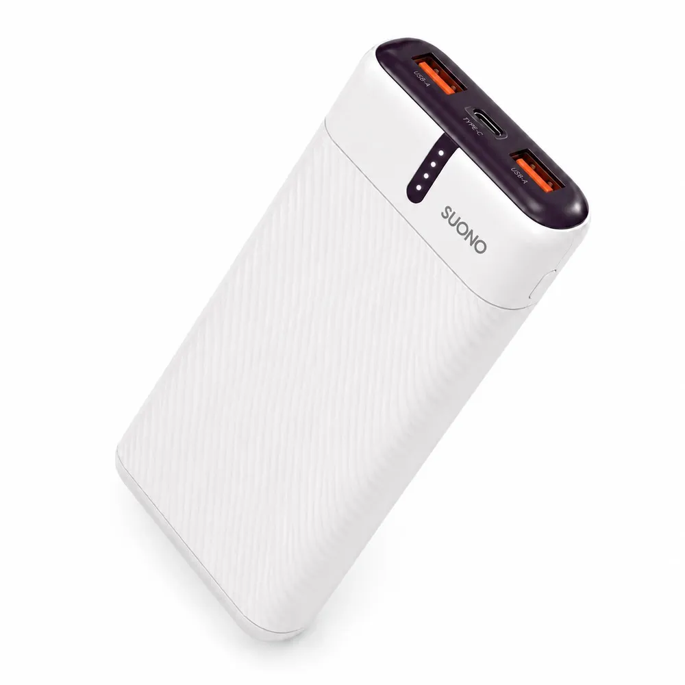Power bank 10.000 mAh USB A/C blanco 0247