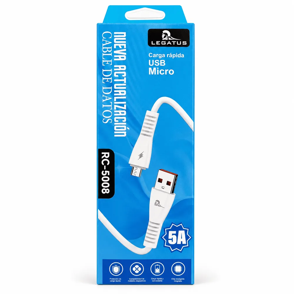 Cable de datos USB a micro 1M 5A desarmado RC-5008