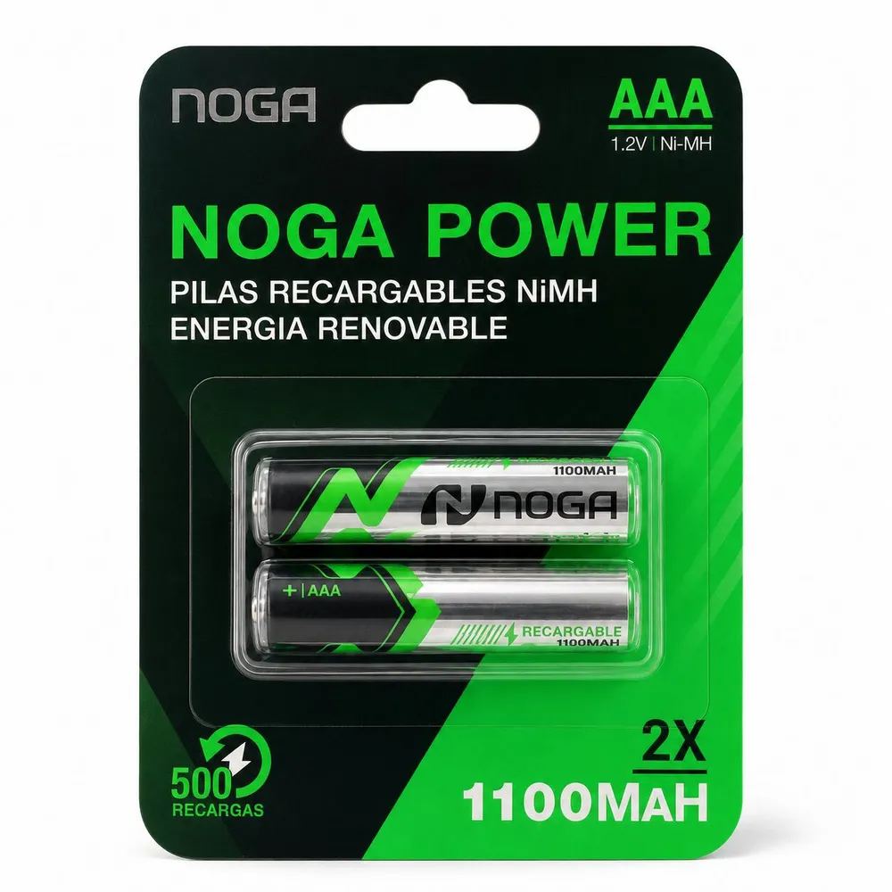 Pila recargable Noga AAA 1100 mAh 1.2V blister x2