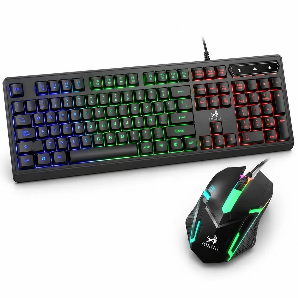 Teclado + mouse retroiluminado cable USB RM-300