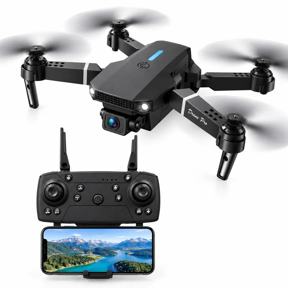 Drone E88 Pro c/cámara y soporte control remoto