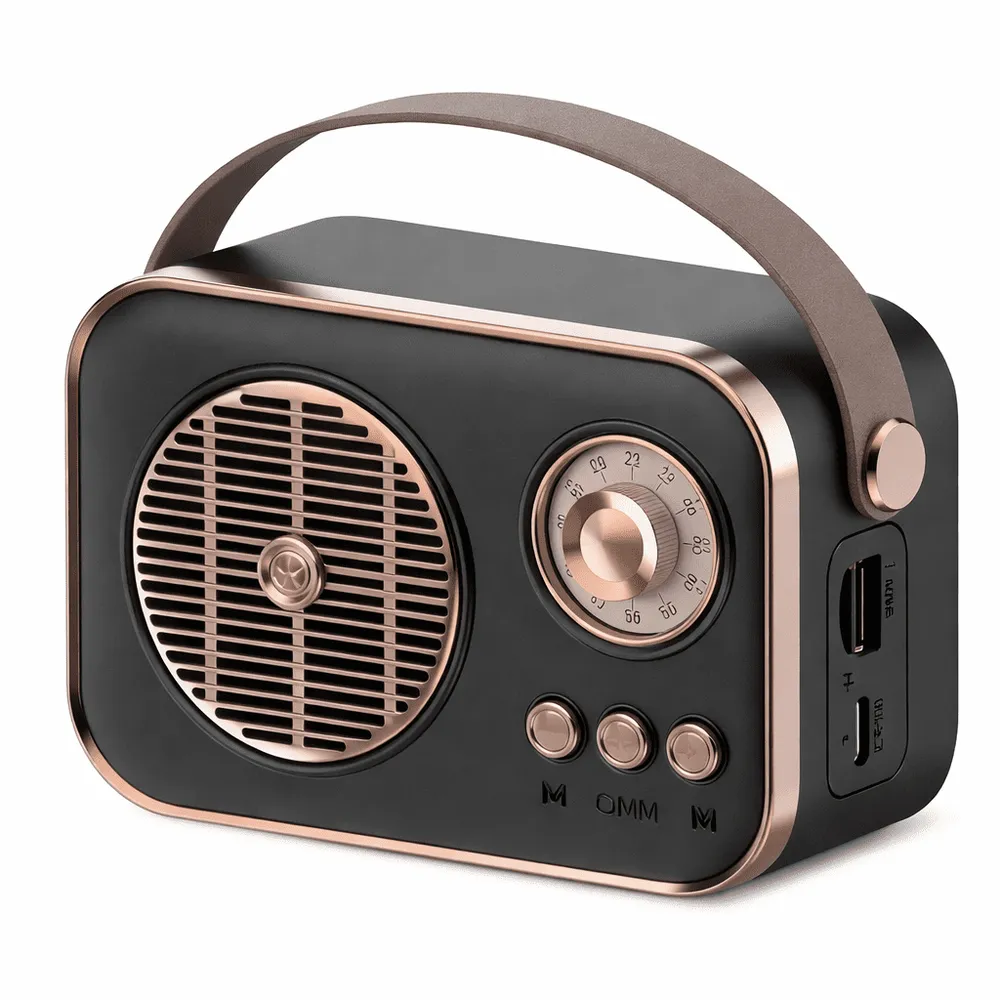 Parlante bluetooth vintage recargable RS-M4